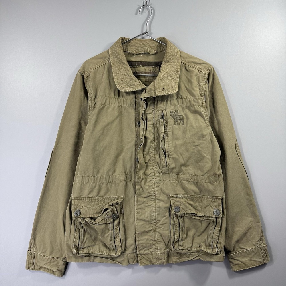 Y2K Bella Swan Core Abercrombie & Fitch Womens XL Military Field Canvas Jacket